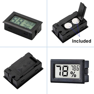 2-Pack: Mini Digital Hygrometer Gauge Indoor Thermometer