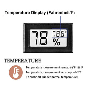 2-Pack: Mini Digital Hygrometer Gauge Indoor Thermometer