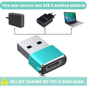 2-Pack: USB C Female to USB Male Adapter
