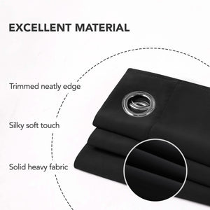 2-Panels: Deconovo Room Darkening Thermal Insulated Blackout Grommet Window Curtains