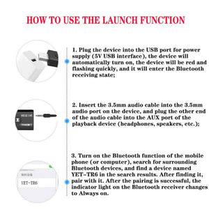 2-Piece: 2-in-1 USB Wireless Bluetooth Adapter 5.0 Transmitter