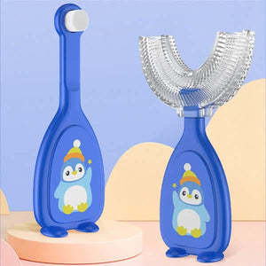 2-Piece: Manual Children's U-Shaped Toothbrush