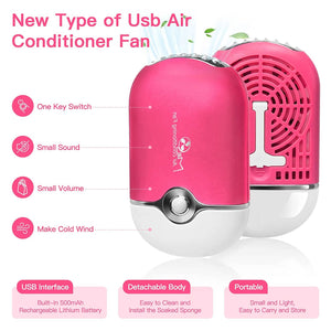 2-Piece: Rechargeable Handheld Mini Eyelash Fan