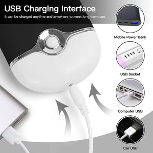 2-Piece: Rechargeable Handheld Mini Eyelash Fan