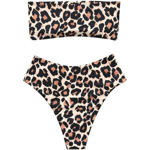 2-Piece: Women's Tube Top Bikini Swimsuit
