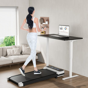2.5HP Under Desk Treadmill with Remote Control and 3 Countdown Modes-White