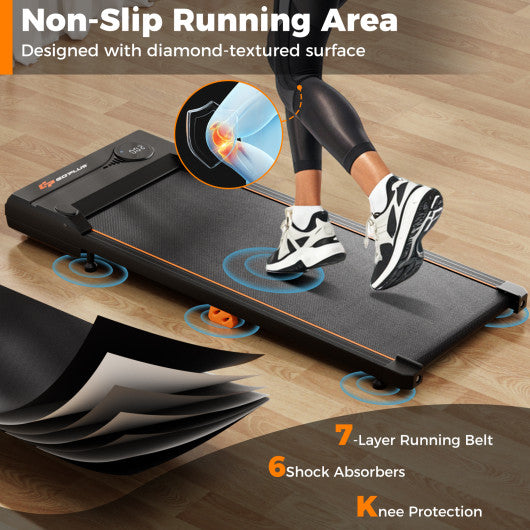 2.5HP Under Desk Treadmill with Remote Control for Home Office-Black