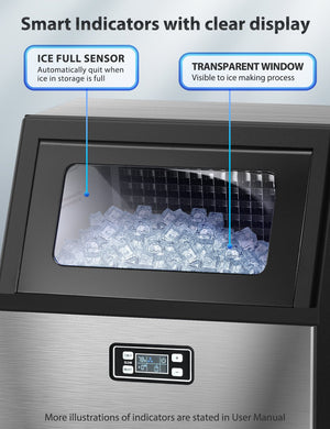 200LBS Freestanding Commercial Ice Maker Z5895