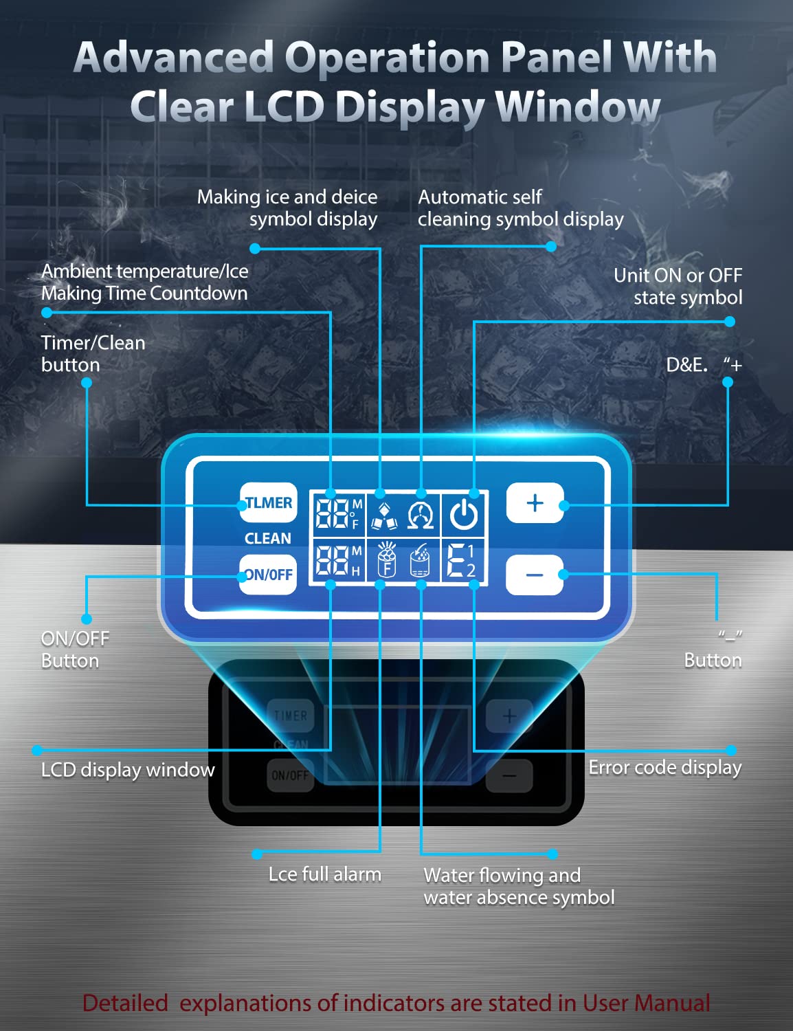 200LBS Freestanding Commercial Ice Maker Z5895