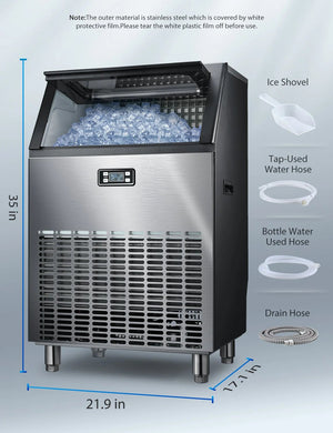 200LBS Freestanding Commercial Ice Maker Z5895