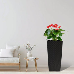 Pack of 2 Square Planters with Automatic Watering System