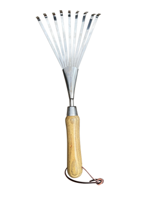 Hand Rake (classic wood handle) by Garden Guru