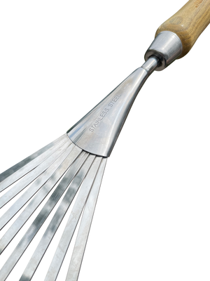 Hand Rake (classic wood handle) by Garden Guru