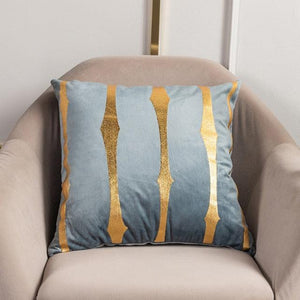2021 Fashion Striped Pillowcase Festival Home Bronzing Square Decorative Throw Pillow Cover With Gold Striped Cushion Cases Modern Luxury Pillowcases Cushion Cover Soft Fabric Pillow Cases Decorative 45x45CM