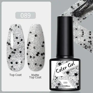 Spring Summer Nail Gel Polish Colorful UV LED Diamond Stylish Glossy and Matte Fashion Design For Womens