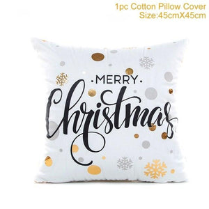 2022 Santa Claus Christmas Pillowcase Decor For Home Christmas Throw Pillow Covers Decorative Snowman Santa Claus Pillow Covers Linen Cushion Cover Couch Pillow Cases Merry Christmas Ornament Xmas Gifts 45x45CM