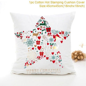 2022 Santa Claus Christmas Pillowcase Decor For Home Christmas Throw Pillow Covers Decorative Snowman Santa Claus Pillow Covers Linen Cushion Cover Couch Pillow Cases Merry Christmas Ornament Xmas Gifts 45x45CM