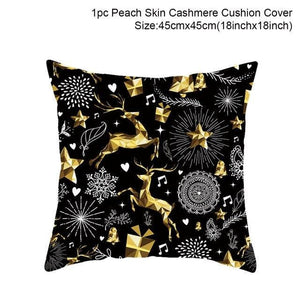 2022 Santa Claus Christmas Pillowcase Decor For Home Christmas Throw Pillow Covers Decorative Snowman Santa Claus Pillow Covers Linen Cushion Cover Couch Pillow Cases Merry Christmas Ornament Xmas Gifts 45x45CM