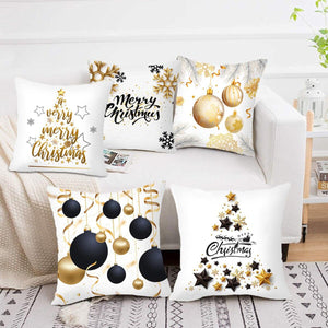 2022 Santa Claus Christmas Pillowcase Decor For Home Christmas Throw Pillow Covers Decorative Snowman Santa Claus Pillow Covers Linen Cushion Cover Couch Pillow Cases Merry Christmas Ornament Xmas Gifts 45x45CM