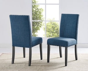 Eleanor Upholstered Dining Chairs with Nailhead Trim - Set of 2