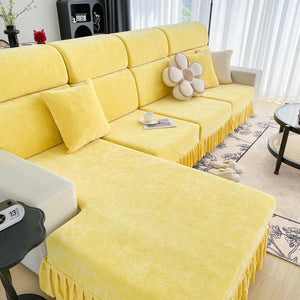 Universal Elastic Skirt Sofa Slipcover, Stretch Sofa Cushion Cover For Bedroom Office Living Room