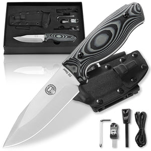 "The Silverback" Full Tang D2 Survival Camping Knife Gift Set