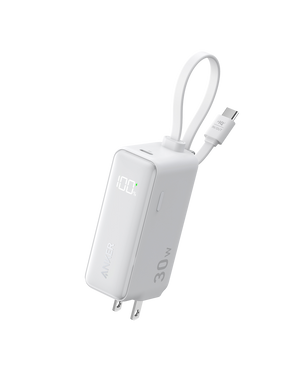 Anker Power Bank (30W, 5k,  Fusion, Built-In USB-C Cable)