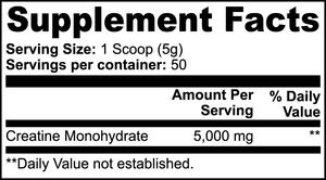 Creatine Monohydrate Powder, 8.8 oz