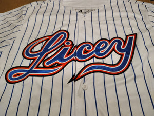 2025-2026 Official Licey Blue Pinstripe Jersey Arrieta - Men's Classic LIDOM Baseball