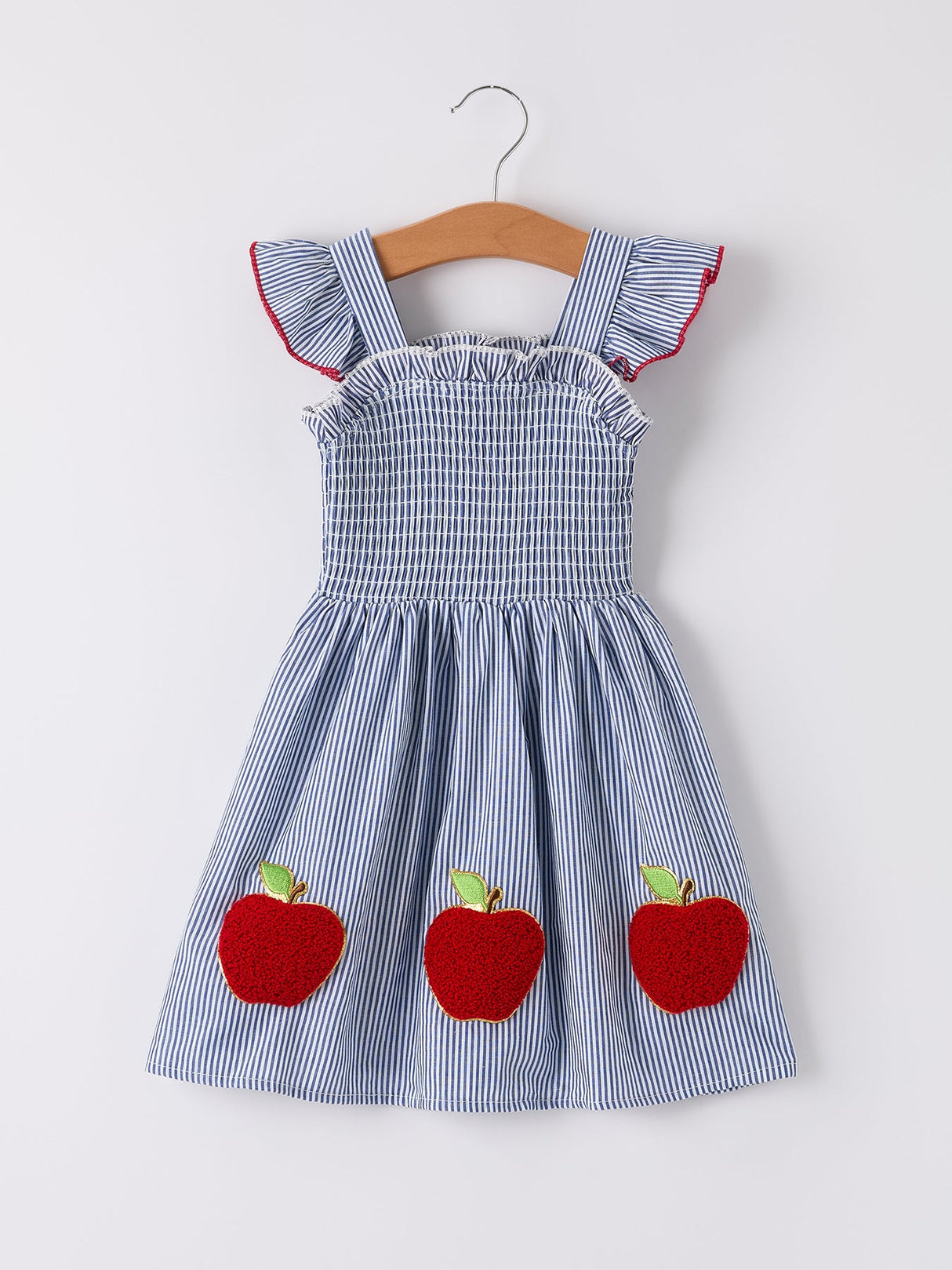 BACK TO SCHOOL Apple Applique Girls Dress
