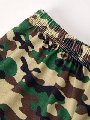 Camouflage Duck Smocking Embroidery Boys Outfit