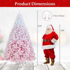 2025 New Artificial Christmas Tree with Folding Metal Stand and 456 Branch Tips-8 FT