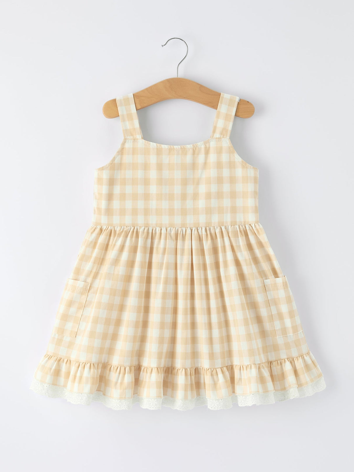 Mommy & Me Plaid Girl  Dress With Pocket