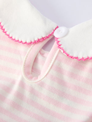 Strawberry Girl Dress Ruffle Peter Pan Collar