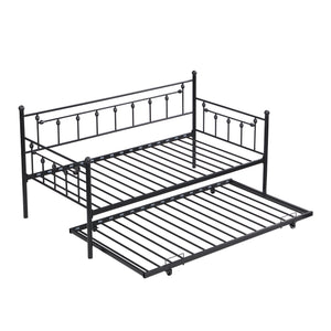 Twin Daybed With Trundle - Black by Couch.com