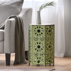 Galore - Side Table With Sunburst Cut Out Design by Couch.com