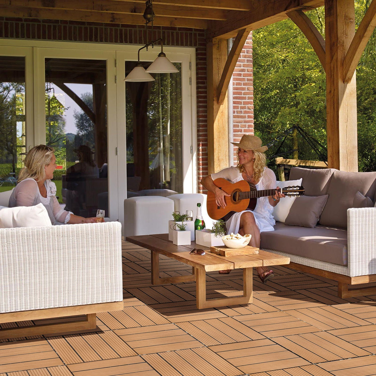 Composite Deck Tiles, Resist Rust, Water, Weather by Couch.com