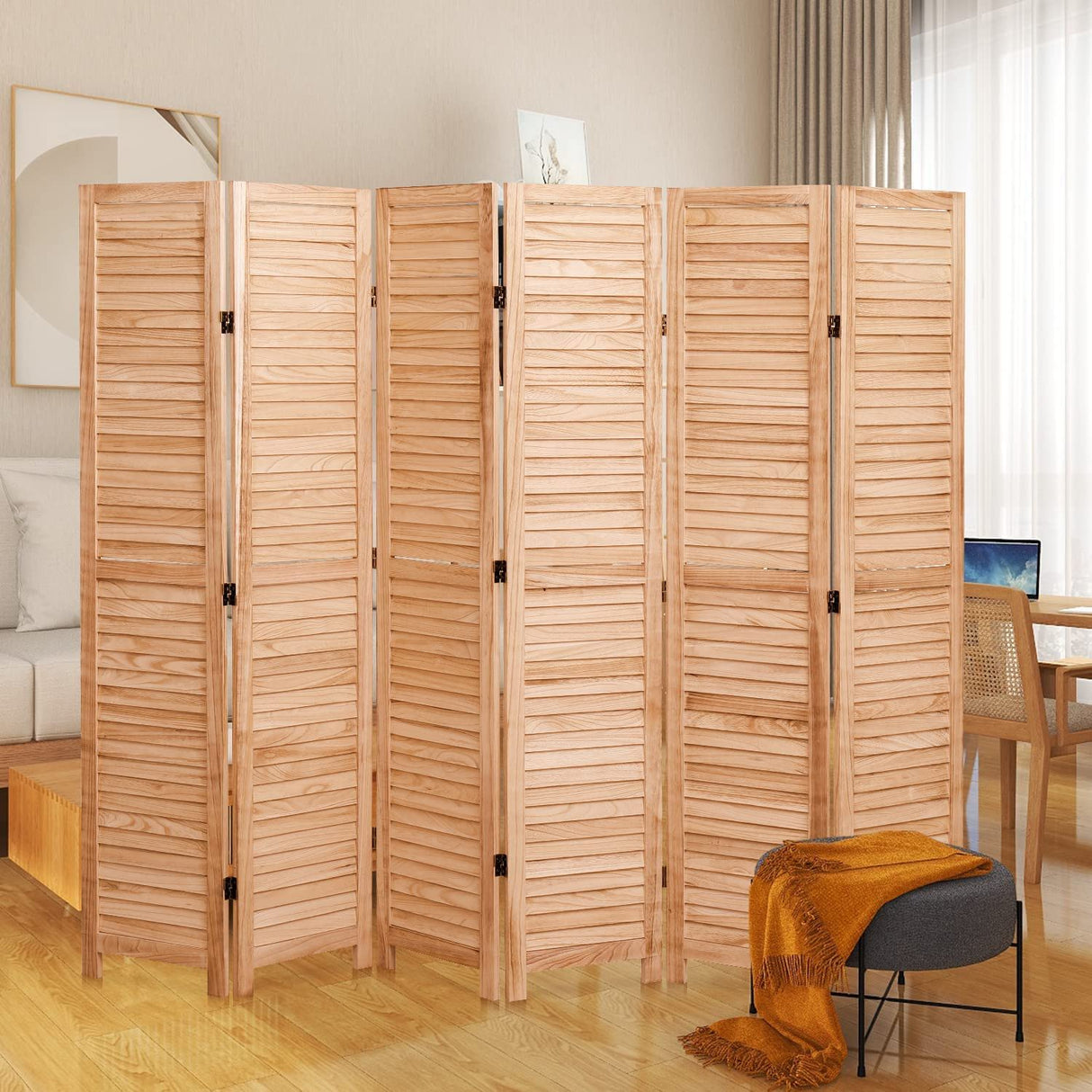 Panel Wooden Folding Room Divider by Couch.com