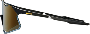 100% Hypercraft Sunglasses - Matte Black - Gold Mirror Lens 60000-00001
