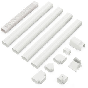 4 Inches W Mini Decorative PVC Slim Line Cover Kit-16.5ft