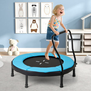 40 Inch Trampoline for Kids Indoor Outdoor Fitness Trampoline-Blue