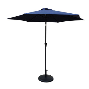 8.8' Outdoor Aluminum Patio Umbrella With 42 Pound Round Resin Umbrella Base by Couch.com