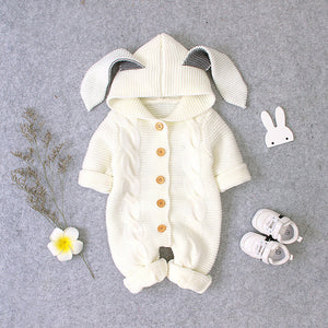 Baby knitted romper