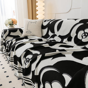 Chenille Sofa Cover Blanket, Couch Cover Blanket Throws for Couches Living Room Furniture Throw Covers