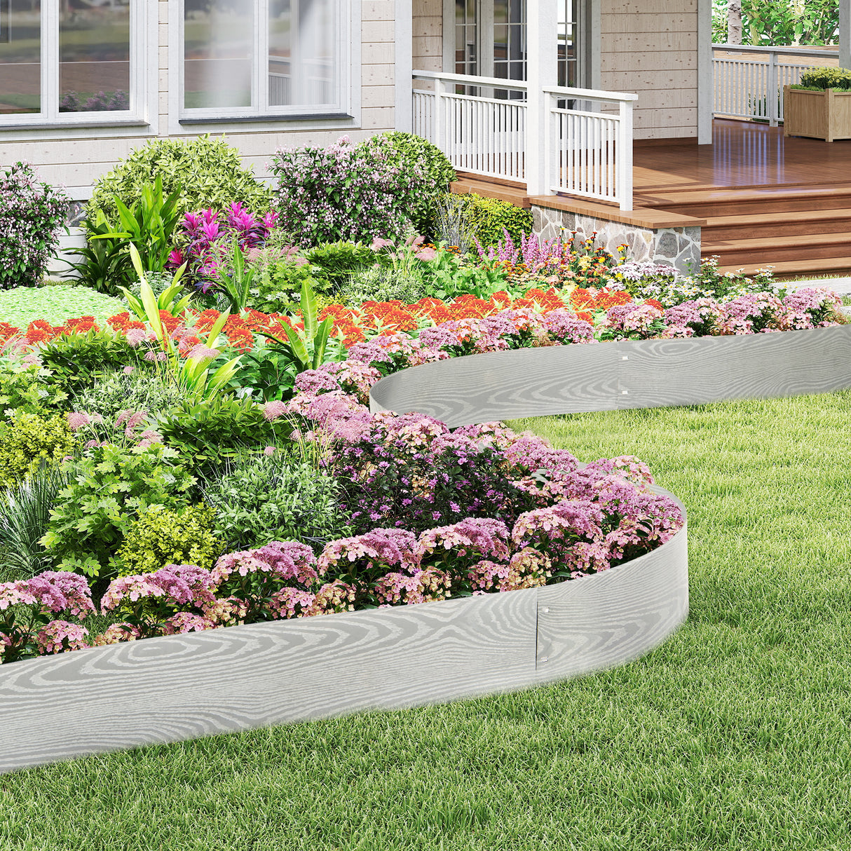 6-Pack 20 FT Galvanized Metal Landscape Edging for Lawn Yardï¼ˆPatentedï¼‰