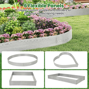 6-Pack 20 FT Galvanized Metal Landscape Edging for Lawn Yardï¼ˆPatentedï¼‰