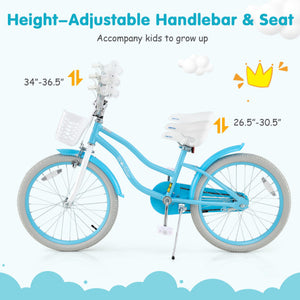 20 Inch Kids Bike with Dual Brakes and Adjustable Seat