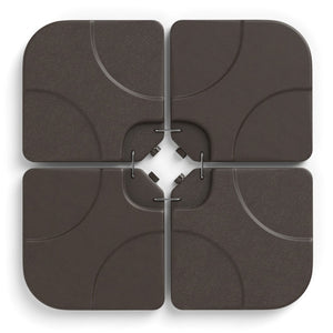 20 Inch Patio Offset Water Filled Plate Umbrella Base Sand-Coffee