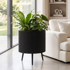 20 Inch Plant Pot with Stand and Tapered Legs for Garden