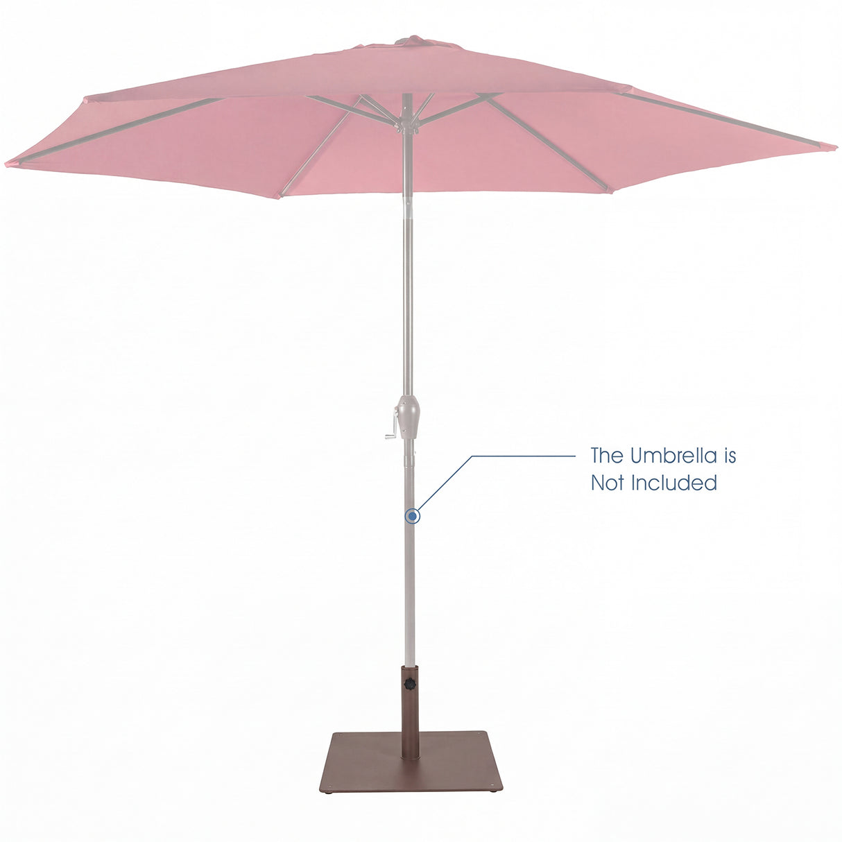 20 Inches Patio Umbrella Base Stand with 4 Adjustable Footpads-Brown